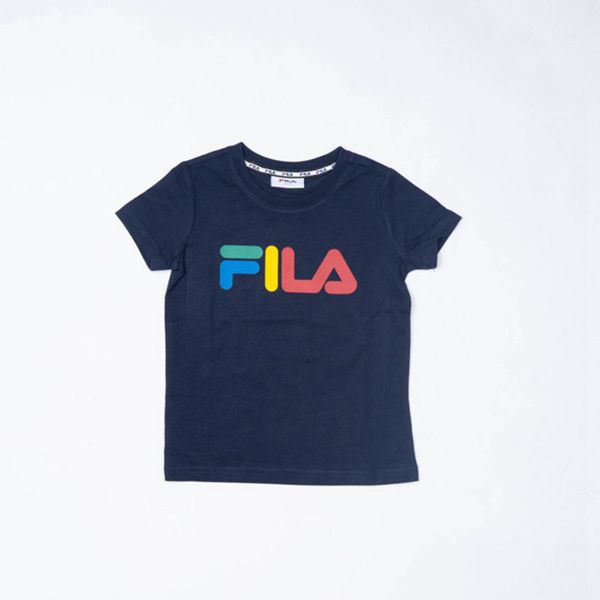 Fila Rainbow Boy's T-Shirts - Navy,NZ 849-64253